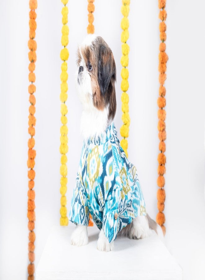 15 BUTTONS Nawab Dog Kurta | Premium Soft Cotton Ethnic Outfit for Dogs & Puppies | Comfortable, Breathable & Lightweight Traditional Clothing | Perfect for Weddings, Festivals & Special Occasions - Image 3